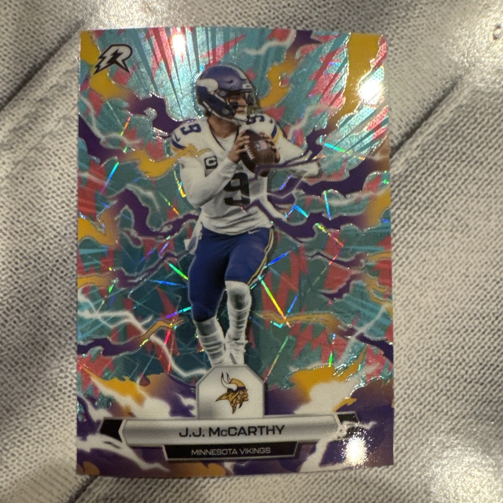 Topps Resurgence J.J. McCarthy Refractor #64 Vikings Football Card